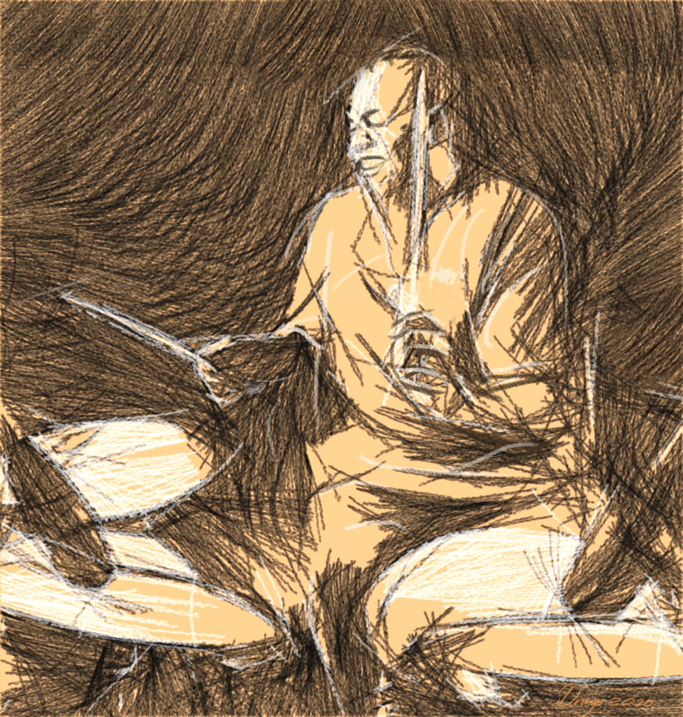 jazz drummer_abstract (Elvin Jones)